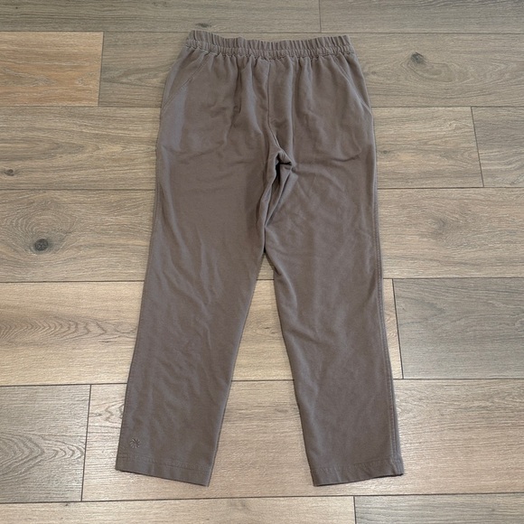 ATHELTA Brown Clay‎ Retroterry Tapered Pant Active Lounge Soft Cotton Terry Sz S - Picture 3 of 12